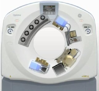 GE Optima CT scanner listing photo for longevity planning.